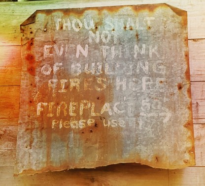 Signage on Birch Glen Shelter