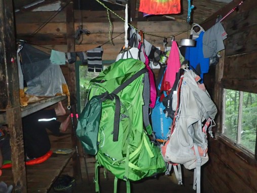 Hazen's Notch Camp Dry inside... Poured all night!