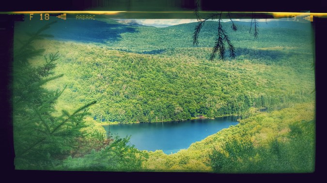 Devil's Perch Overlook just beyond the camp with views of Ritterbush Pond & Belvidere Mt.