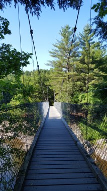 Suspension bridge over Lamoille River