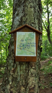 Re-routed trail north of VT 2