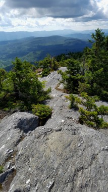 Open ledges over bare rock and cobbles to the summit of Burnt Rock Mtn.