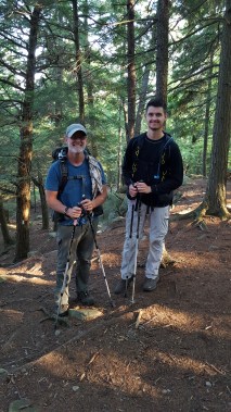 Northbound AT thru hiker "Big Cypress" joined by AT section hiker "Animal" his son