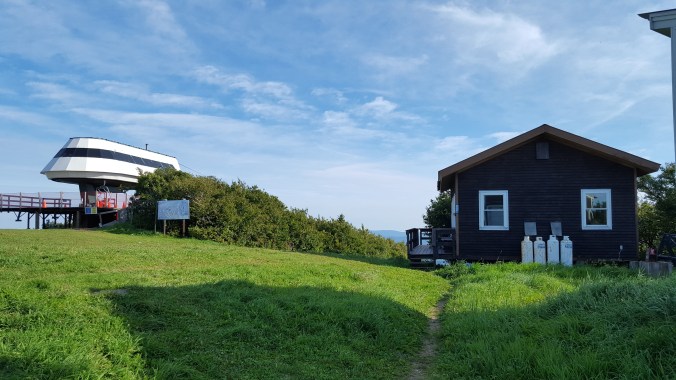 South summit of Bromley Mountain 3,260' Bromley Mtn Ski Area, warming hut & observation tower