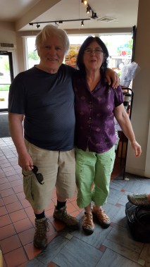 Manchester Center re-supply Ate lunch at a local cafe where I met Stratton Mountain caretakers...Hugh & Jeanne